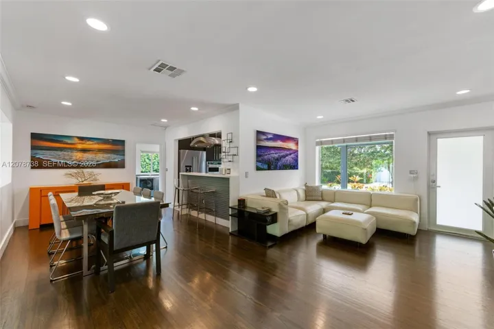 The home’s open layout creates visual connection between its living spaces while still giving each area its own purpose.
