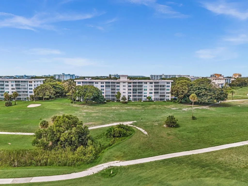Back side of the building overlooking the golf course