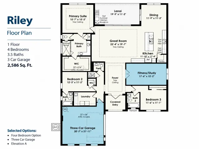 Riley Floor Plan Architectural Brochure