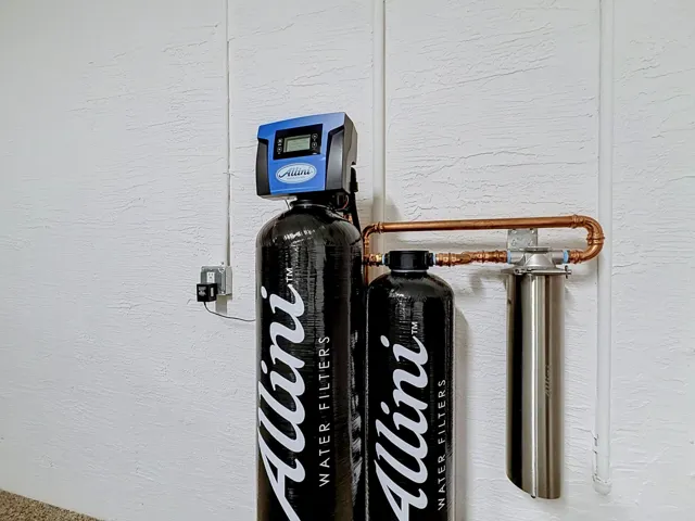Full house water filtration/purification system in garage