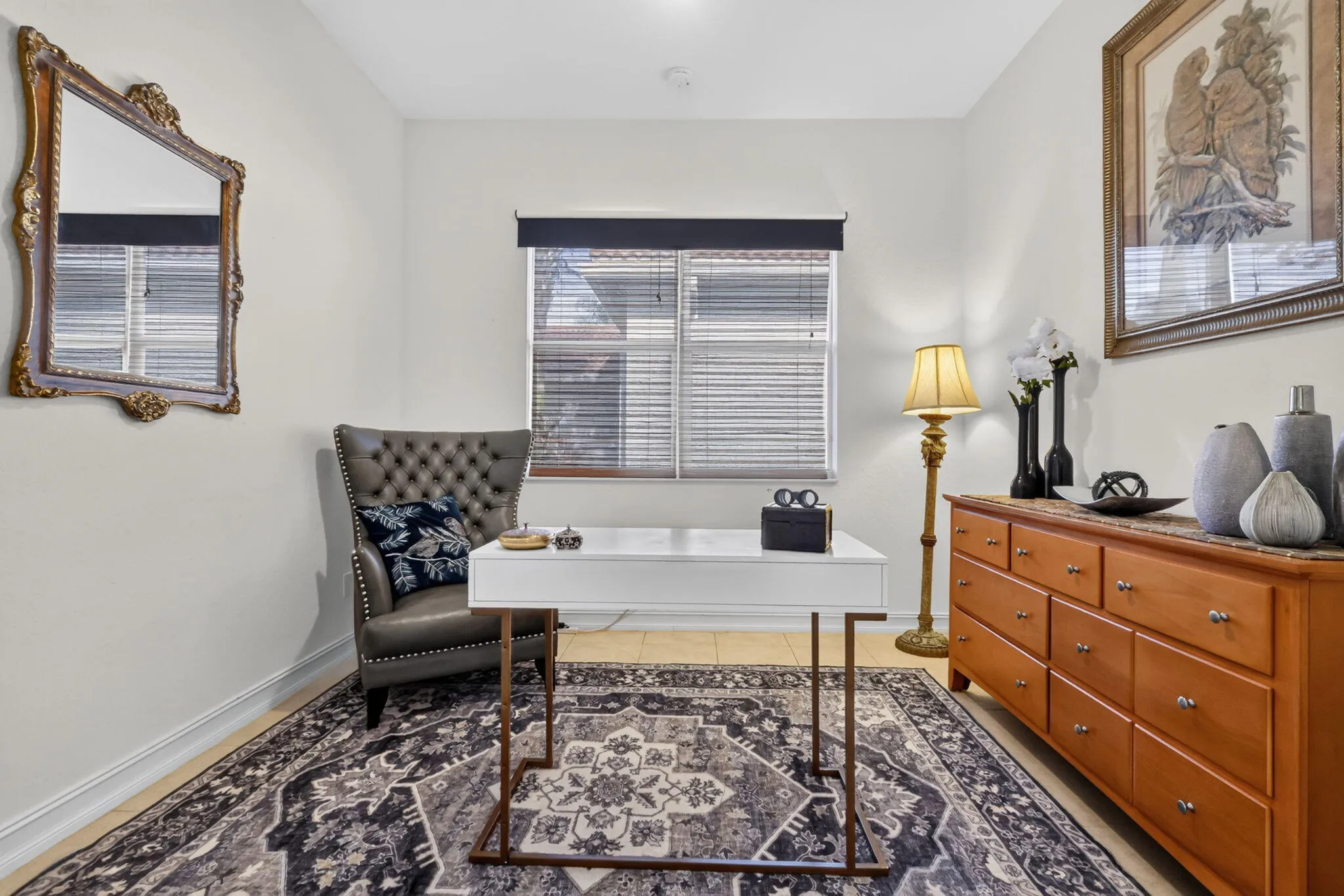 This room offers the flexibility to become a third bedroom. A closet could be added in the existing space.