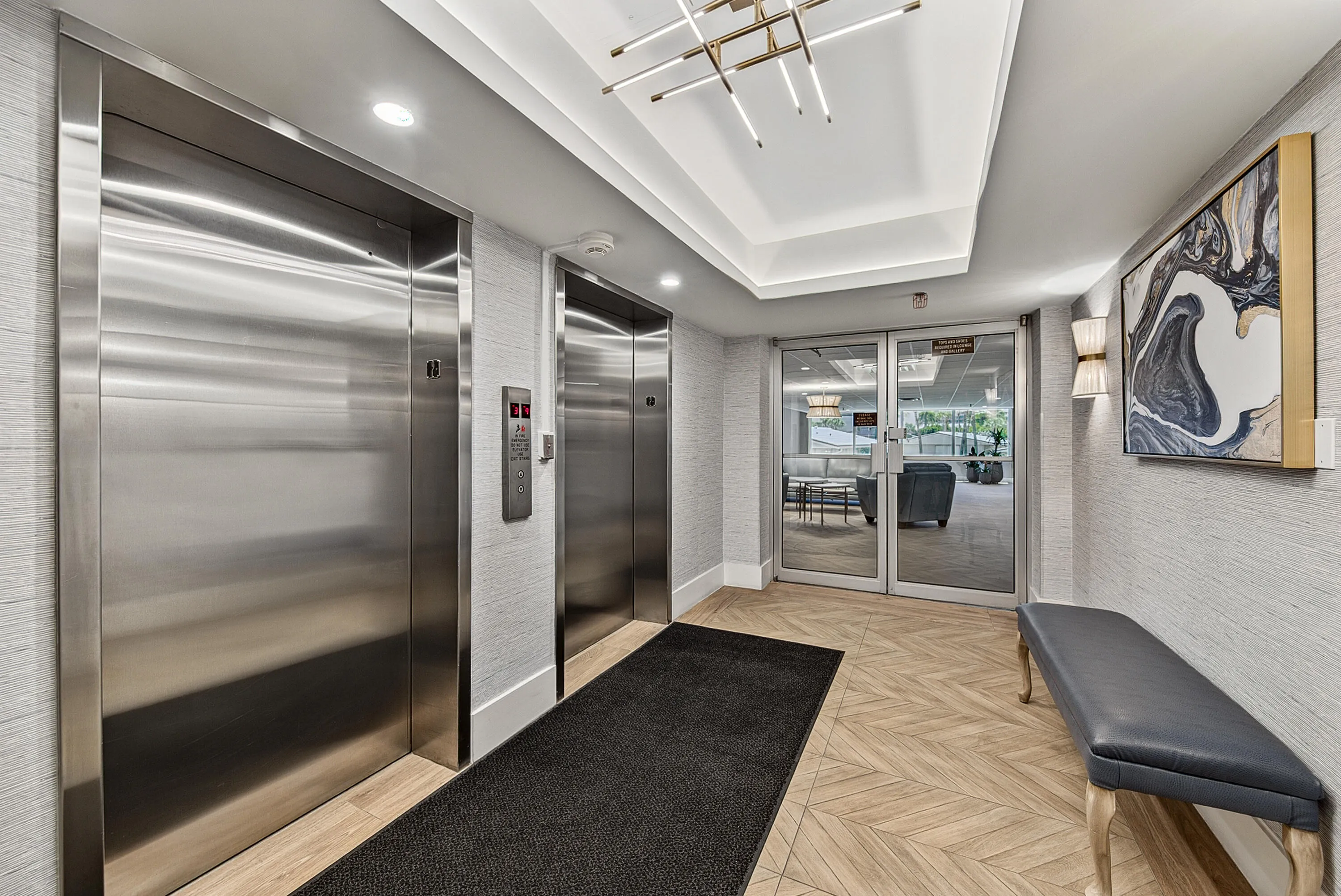 Recently updated elevator area