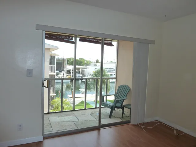Living Room to Balcony with water view