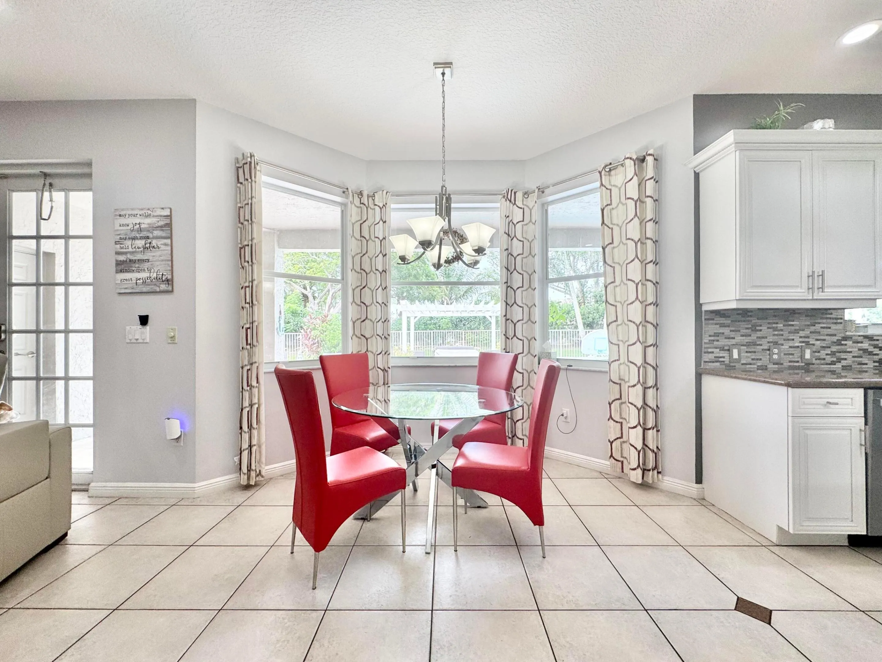 KITCHEN DINING AREA WITH BAY WINDOW