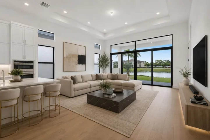 living room virtual staged