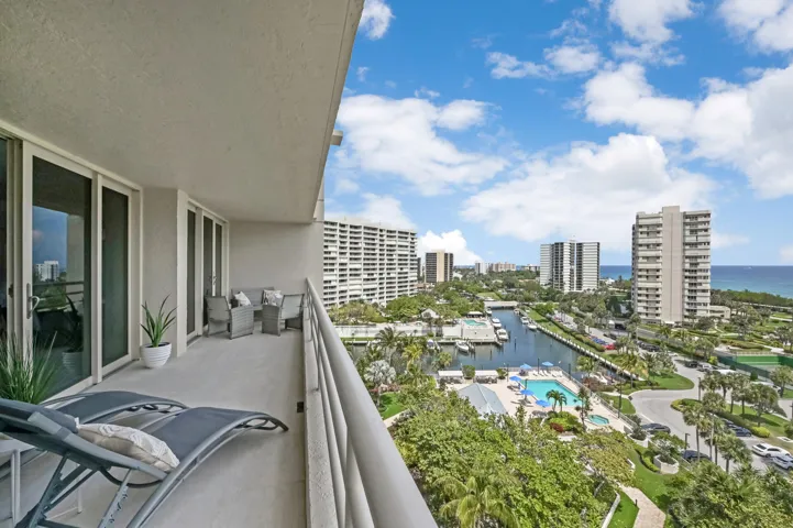Spacious balcony.