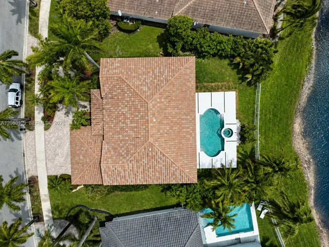 Aerial Property & Pool View