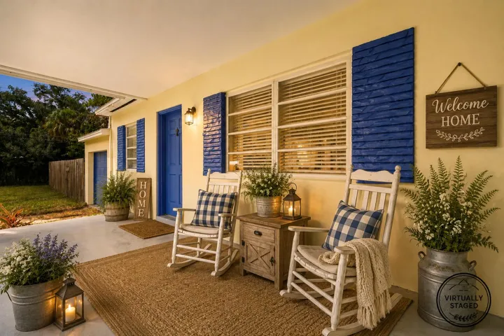 Front Porch with Decor