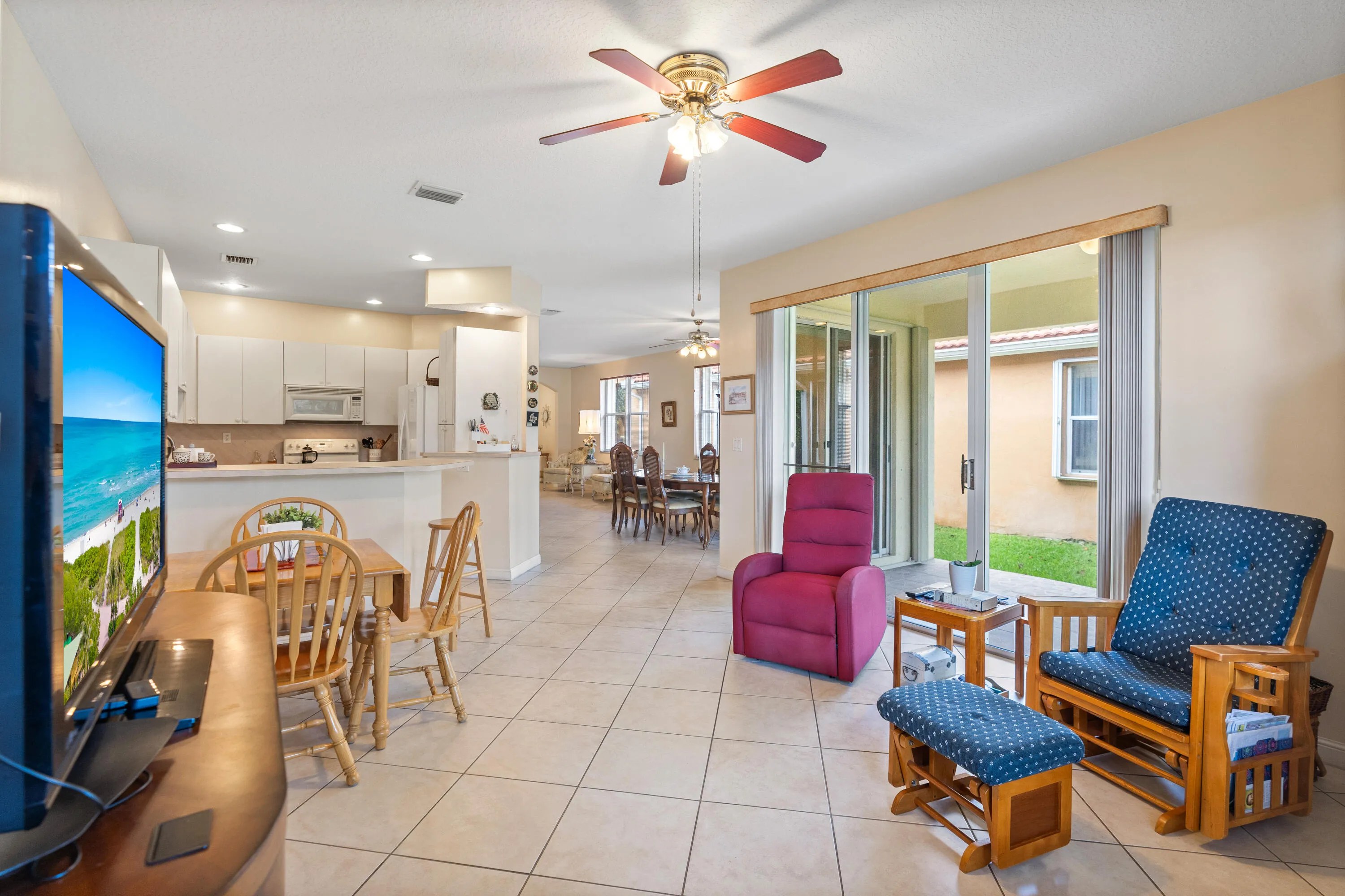 Family Room Opens to the Covered Patio