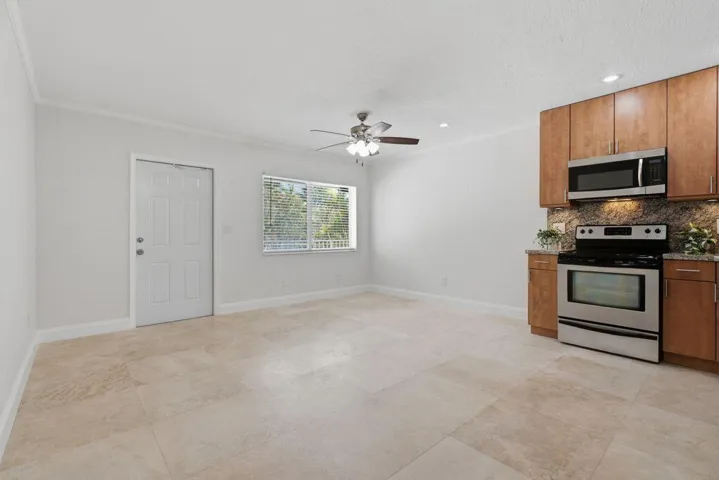 Marble floors, impact windows, ceiling fan