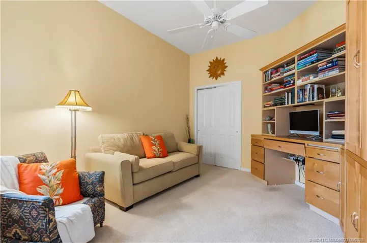 Dining area with preserve view