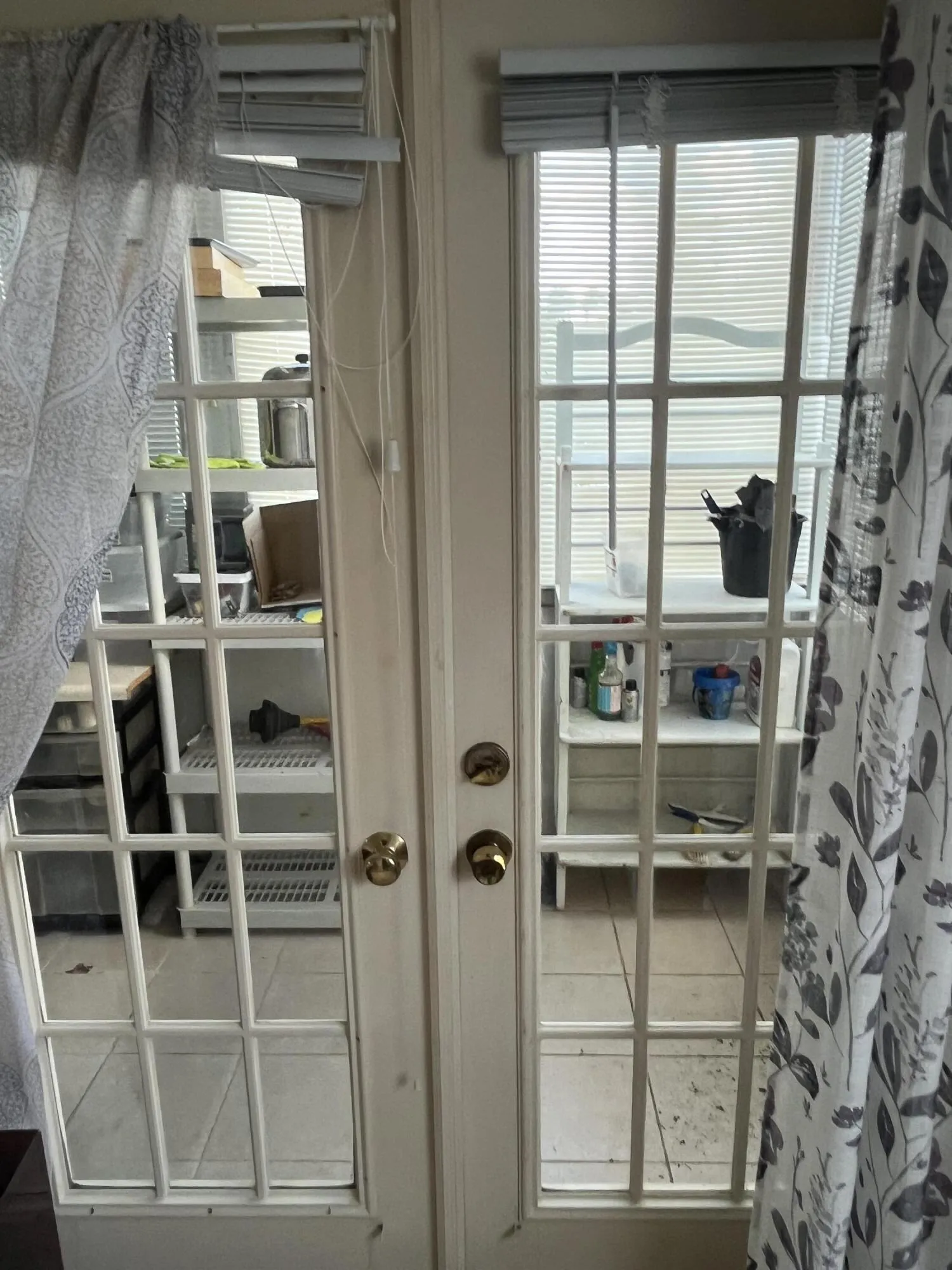 leading out to the patio area from the bedroom
