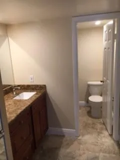 Separate toilet/shower room.