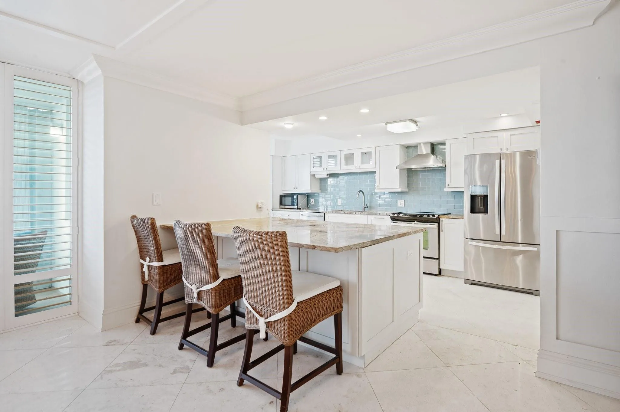 Beautifully updated kitchen open to living/dining area