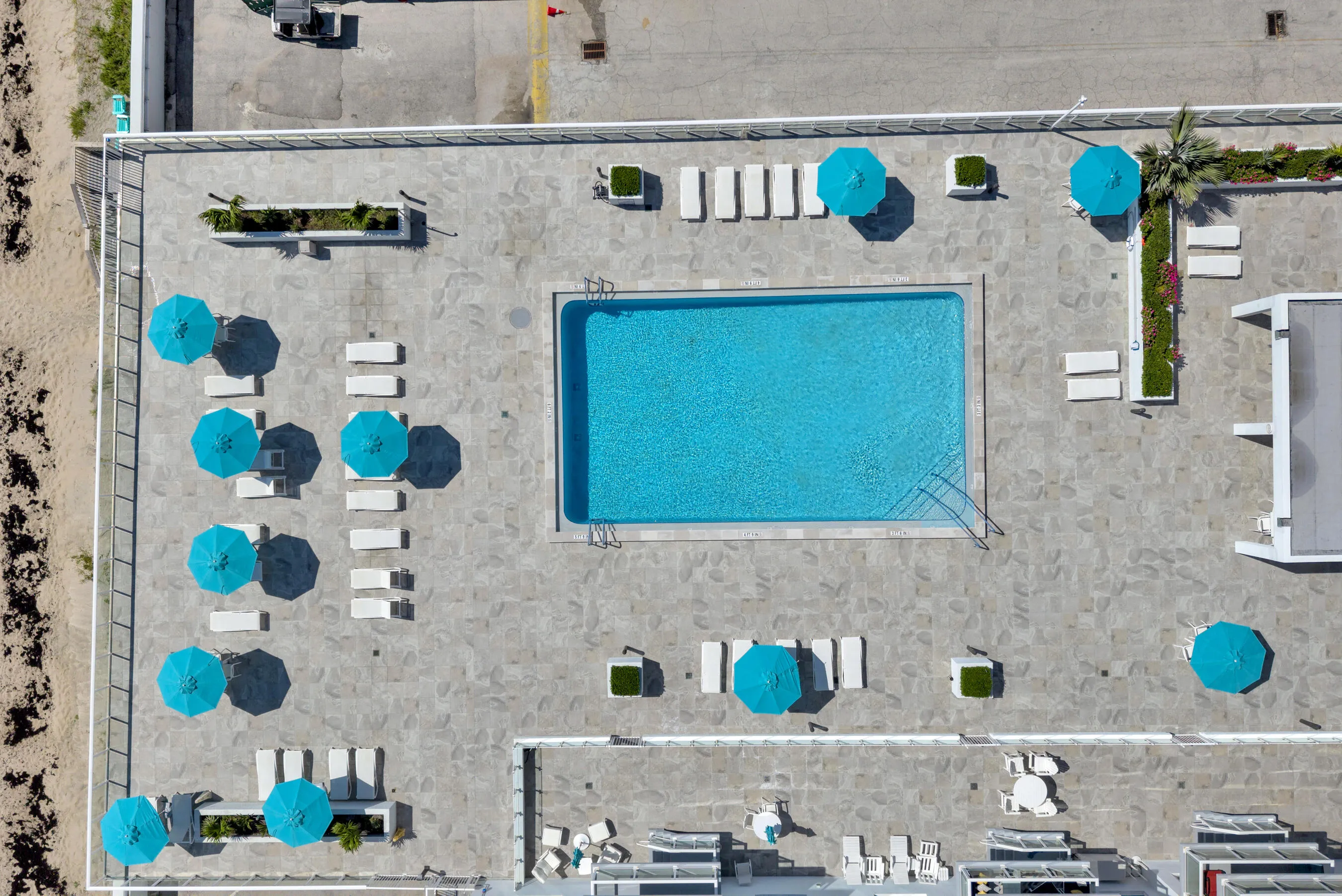 The pool and patio