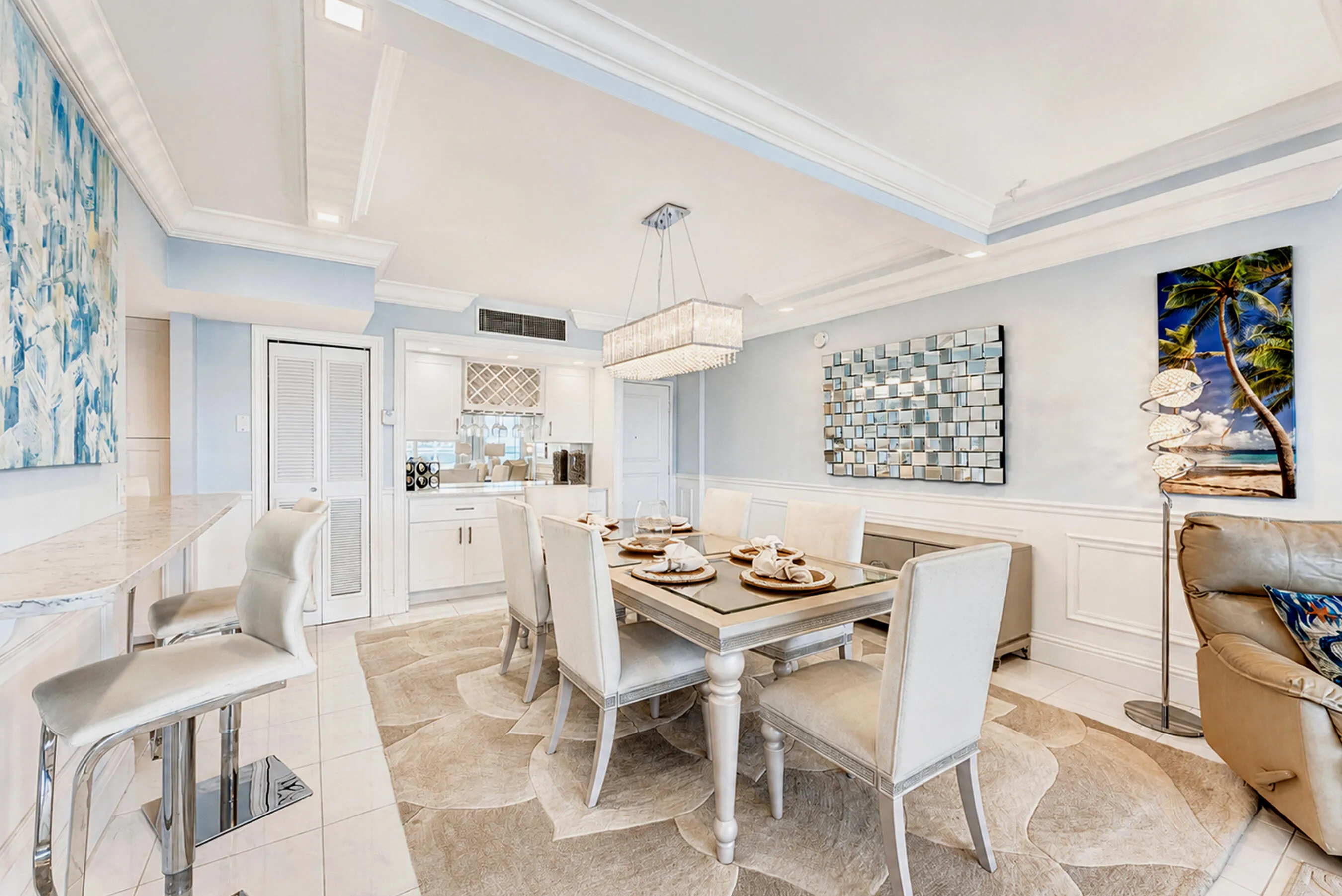 Spacious dining room