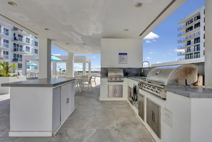 Covered grill area
