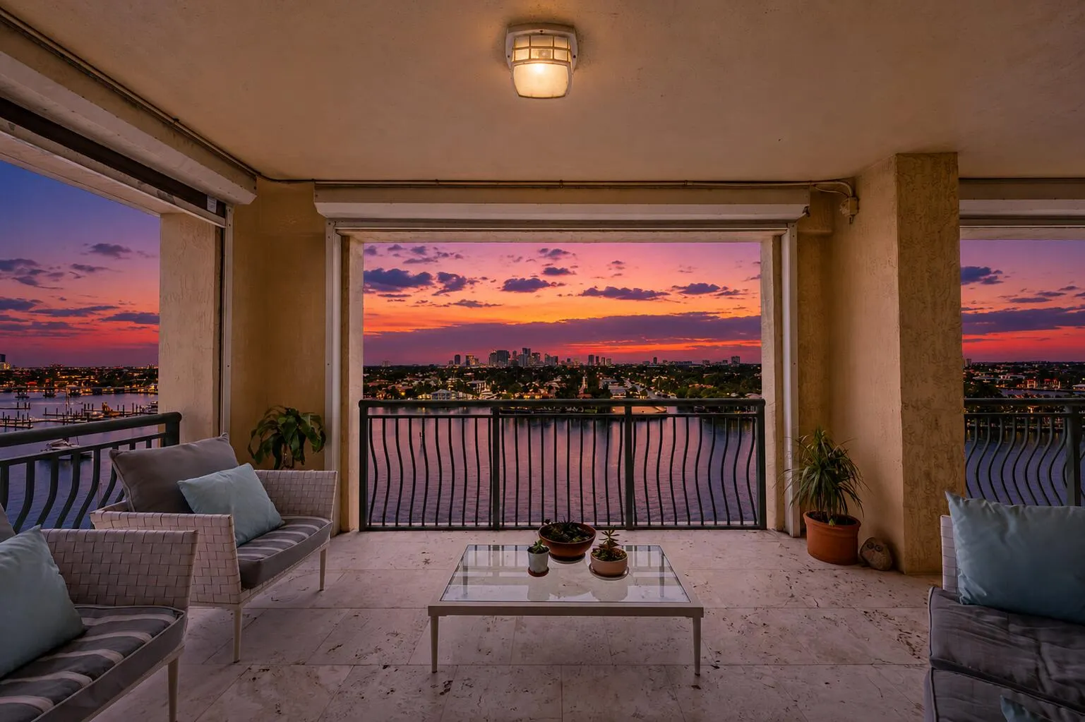 Balcony sunset