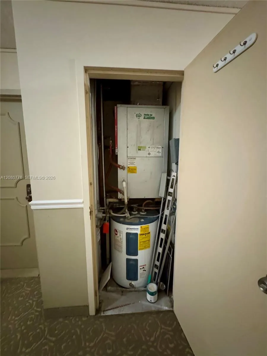 Next door storage for a/c unit and water heater, exterior A/C placement for quiet comfort. Next door storage for a/c unit and water heater, exterior A/C placement for quiet comfort.