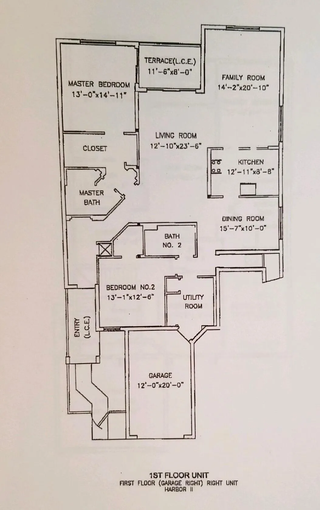 Floor plan for Windjammer Cove 2 bedroom