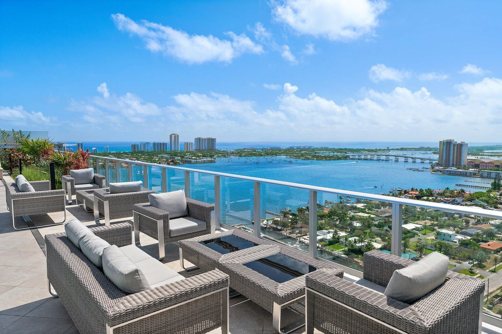 Rooftop deck view