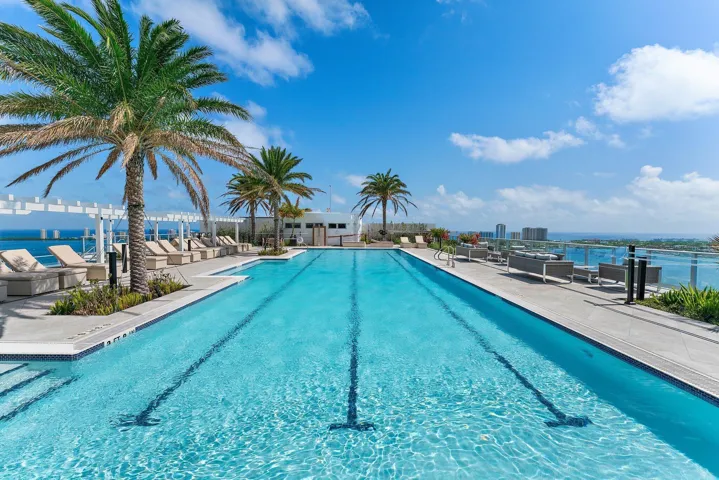 Rooftop lap pool