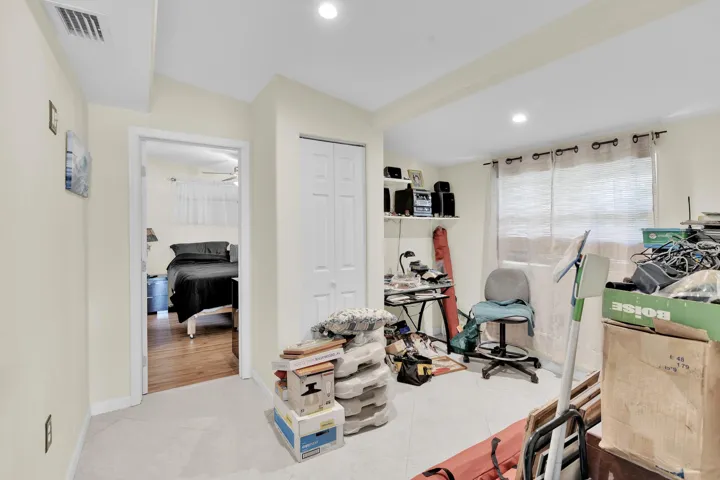 Air conditioned room for storage or can be converted into a bedroom