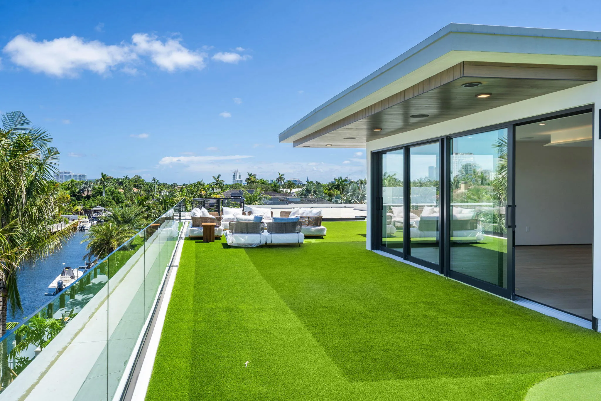 Rooftop outdoor lounge and bar