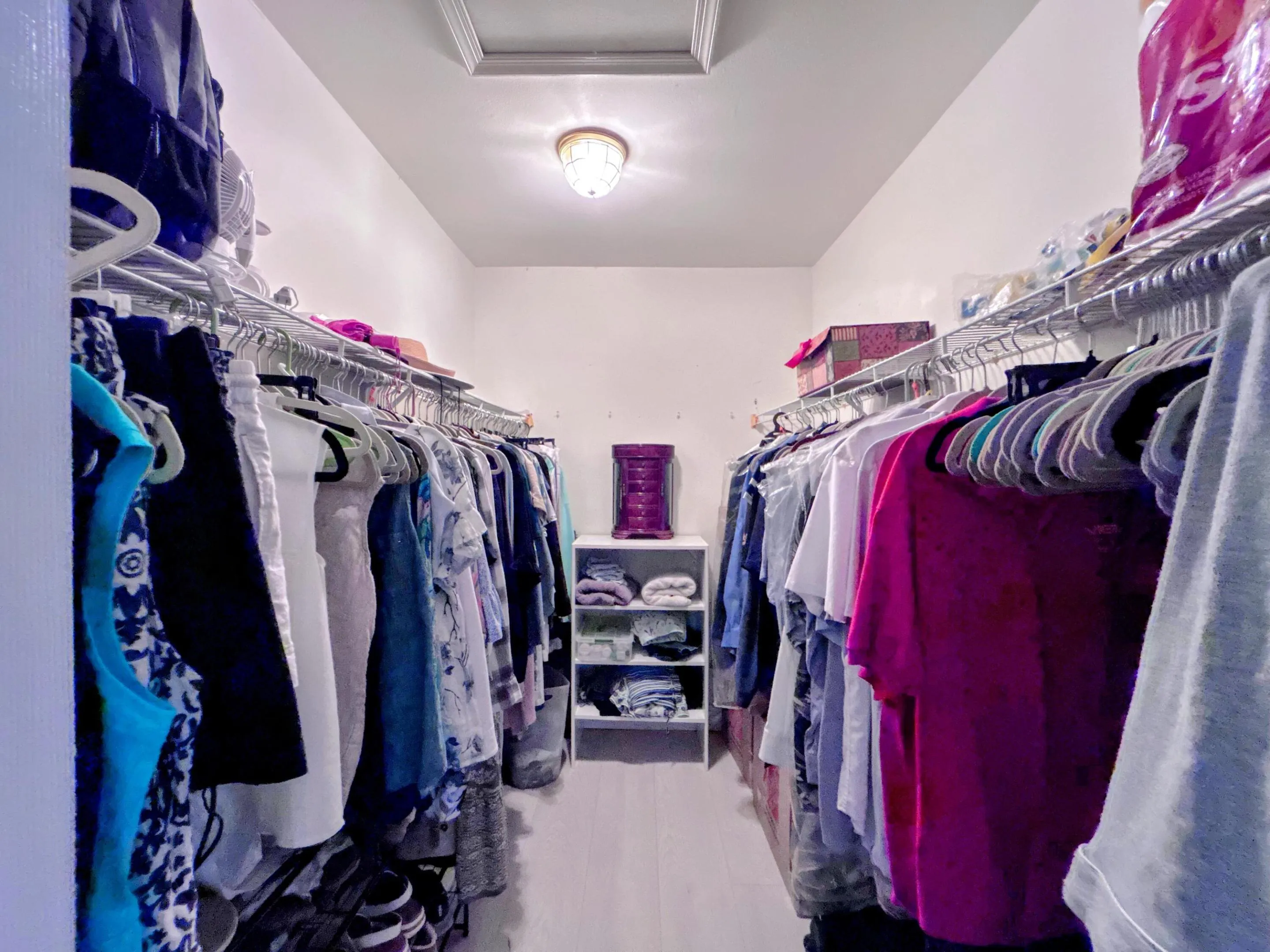 Walk-in closet in primary