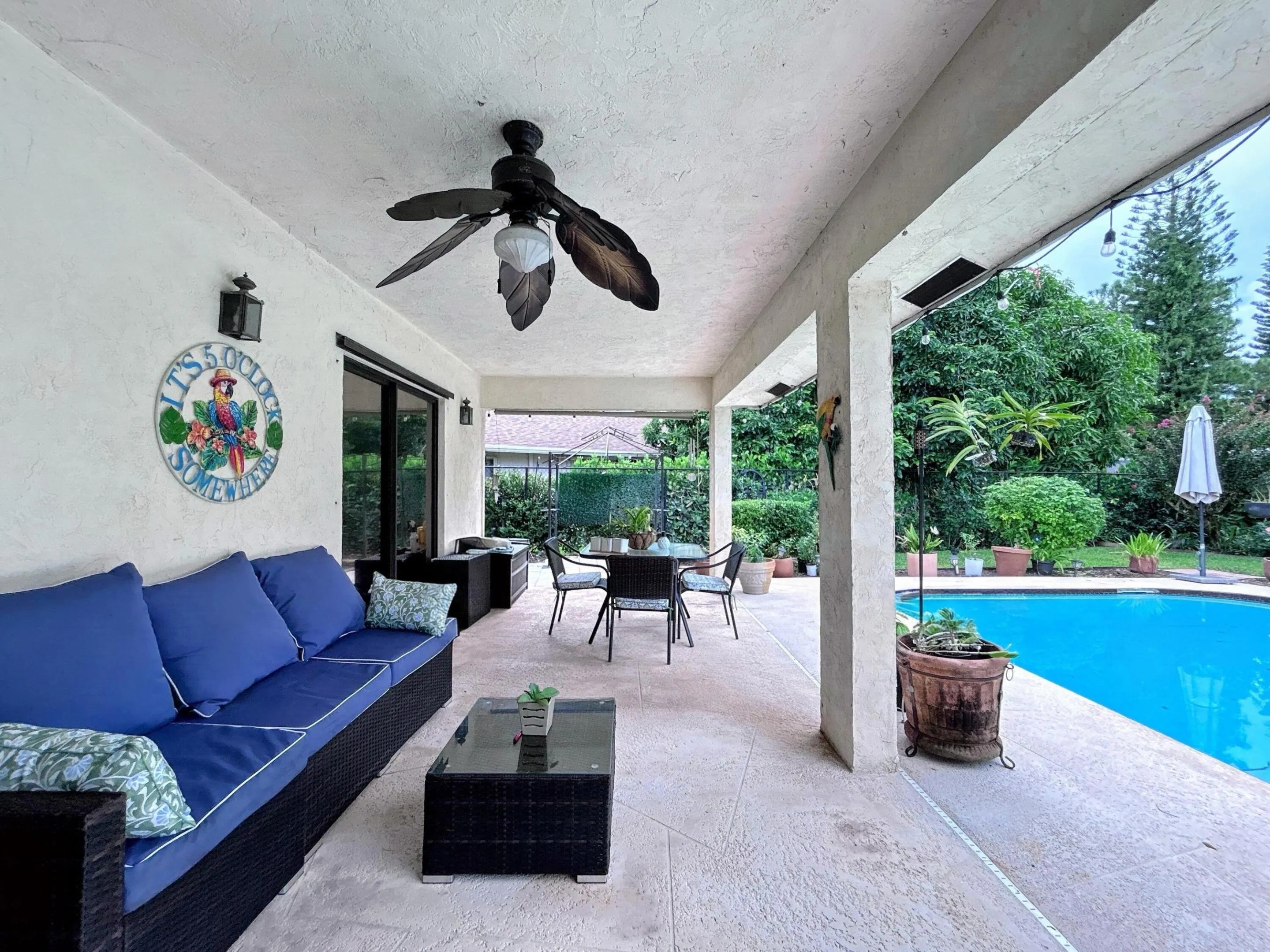 Spacious outdoor living