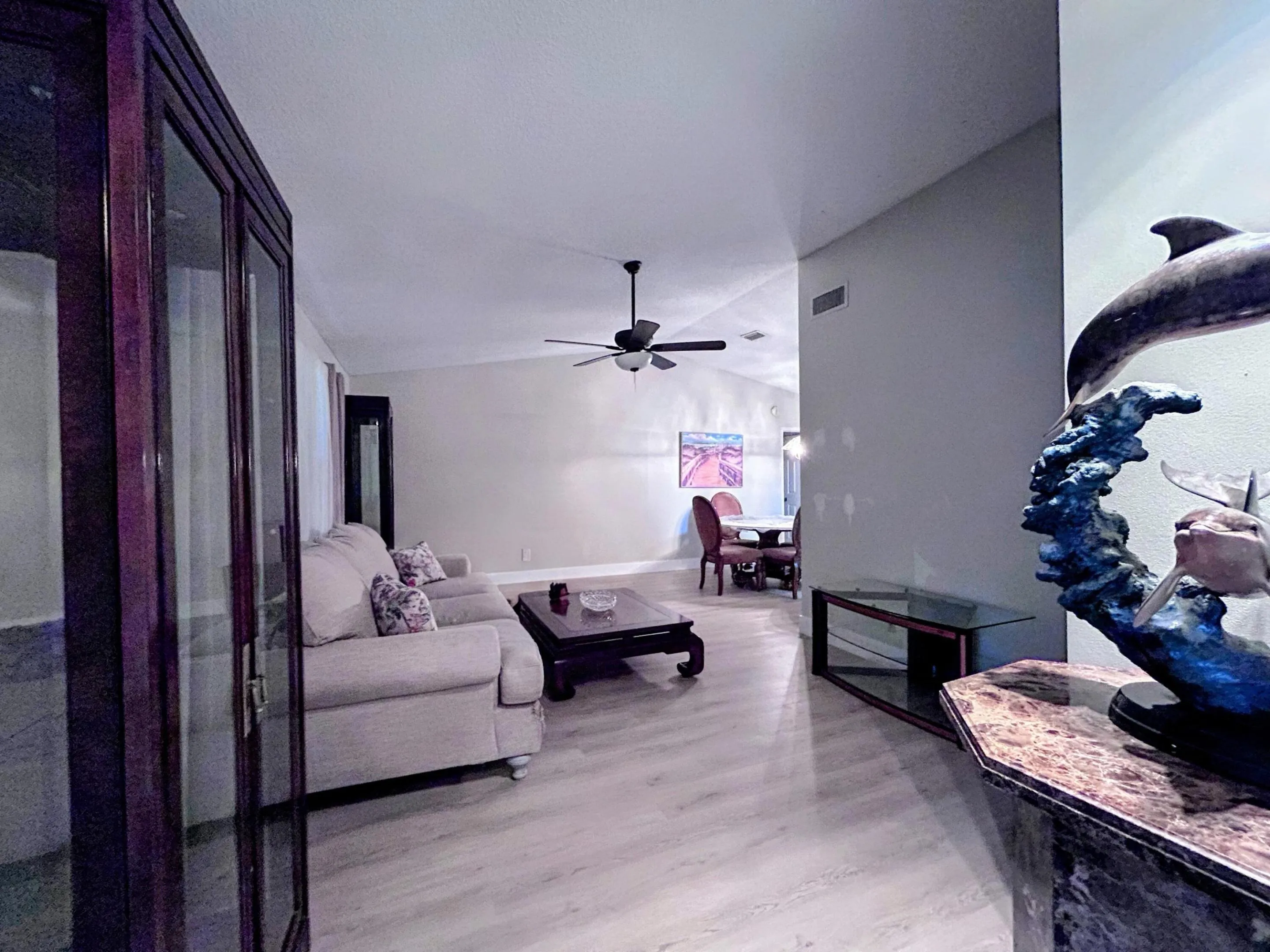 From foyer to formal living/dining