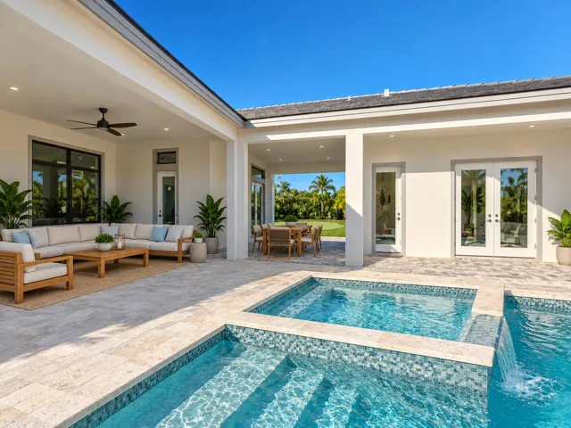 Pool NOT Included. Image created with AI for Illustrative purposes only.