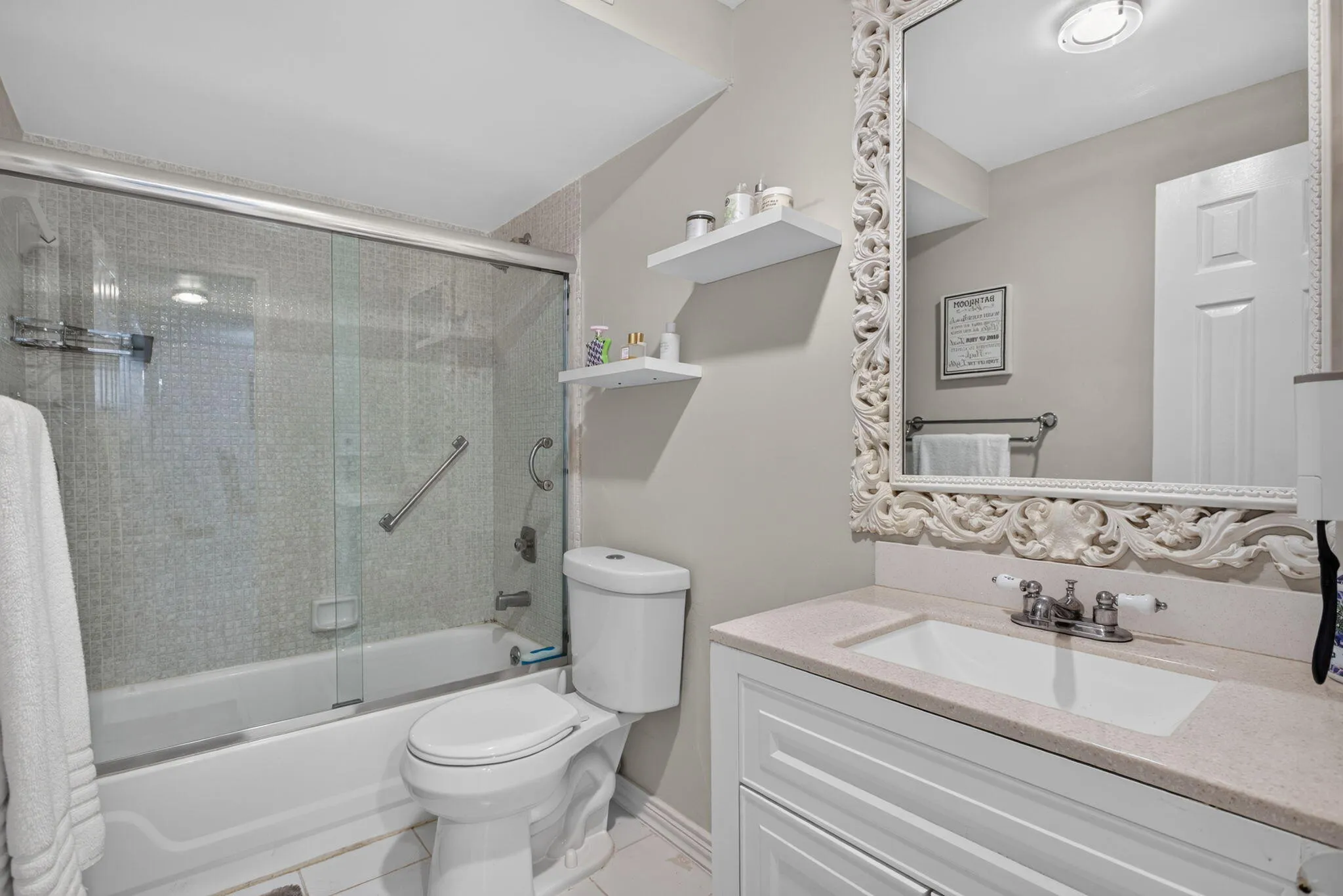 GUEST BATH SHOWER/TUB & NEW VANITY