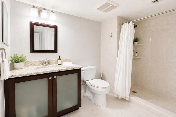 Remodeled Guest Bathroom with shower