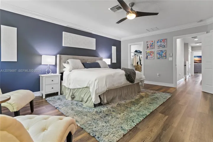 Primary Suite. 2 Large walk in closets with plenty of room for separate dressing and sitting areas.