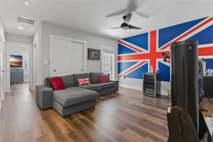 Open Guest Bedroom with Closet and Balcony. Can be closed in to be a private bedroom.
