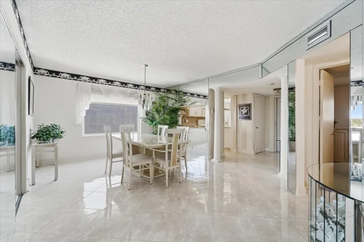dining room with window