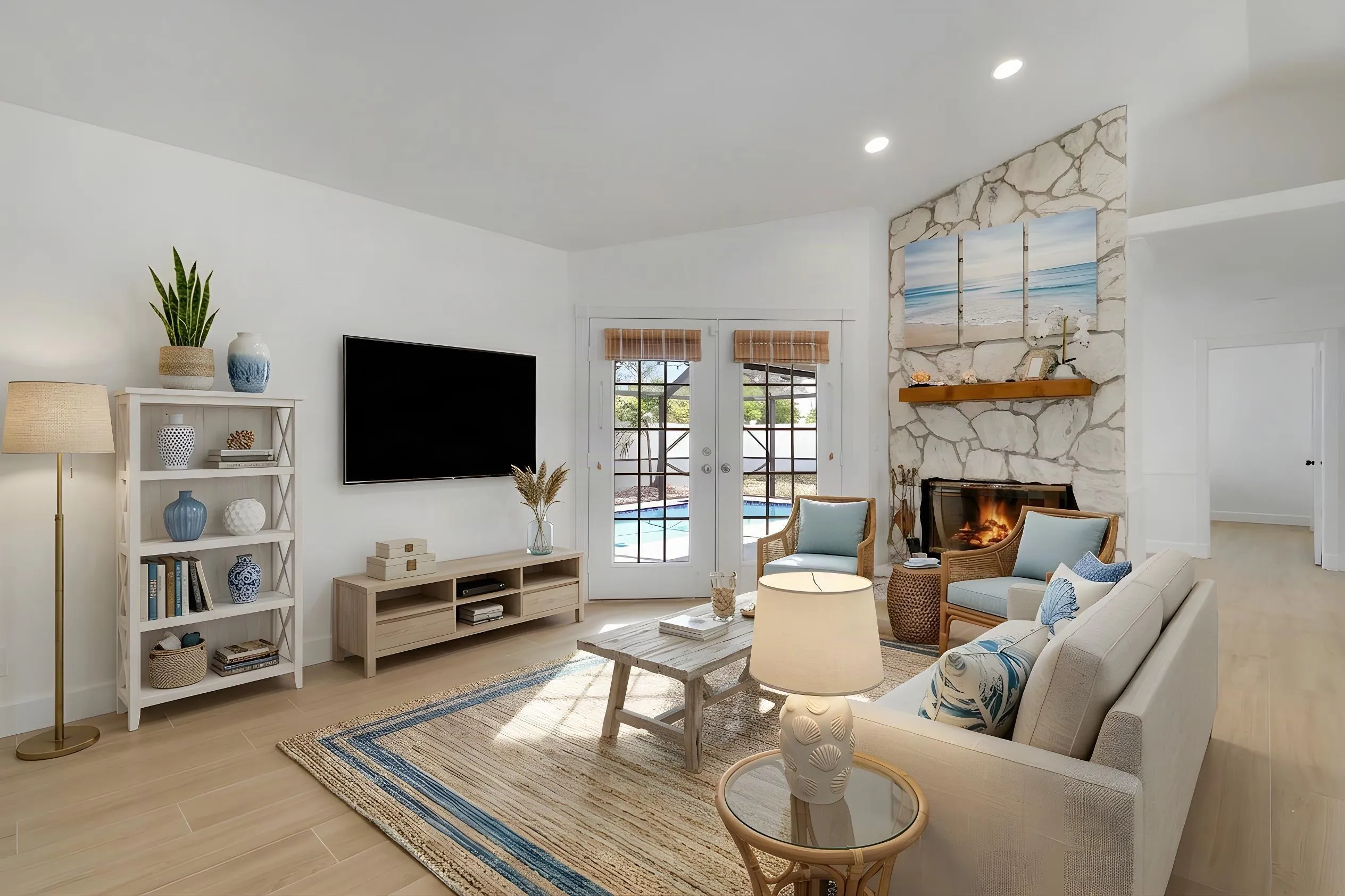 virtually staged dining room
