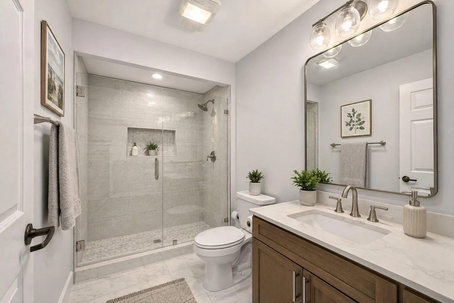 Virtually Staged Guest Suite Full Bath