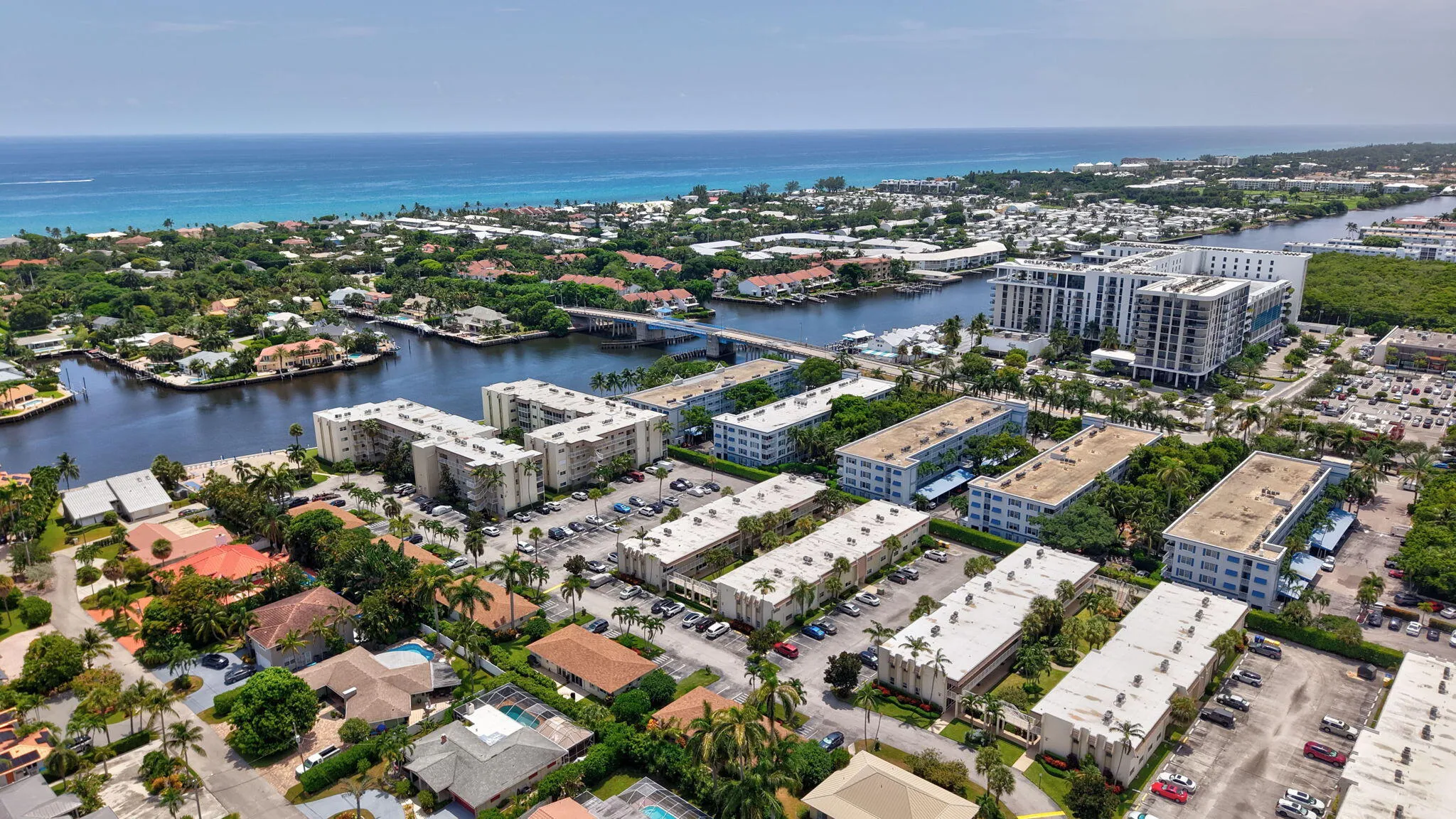 Sue Snug icw and ocean drone view