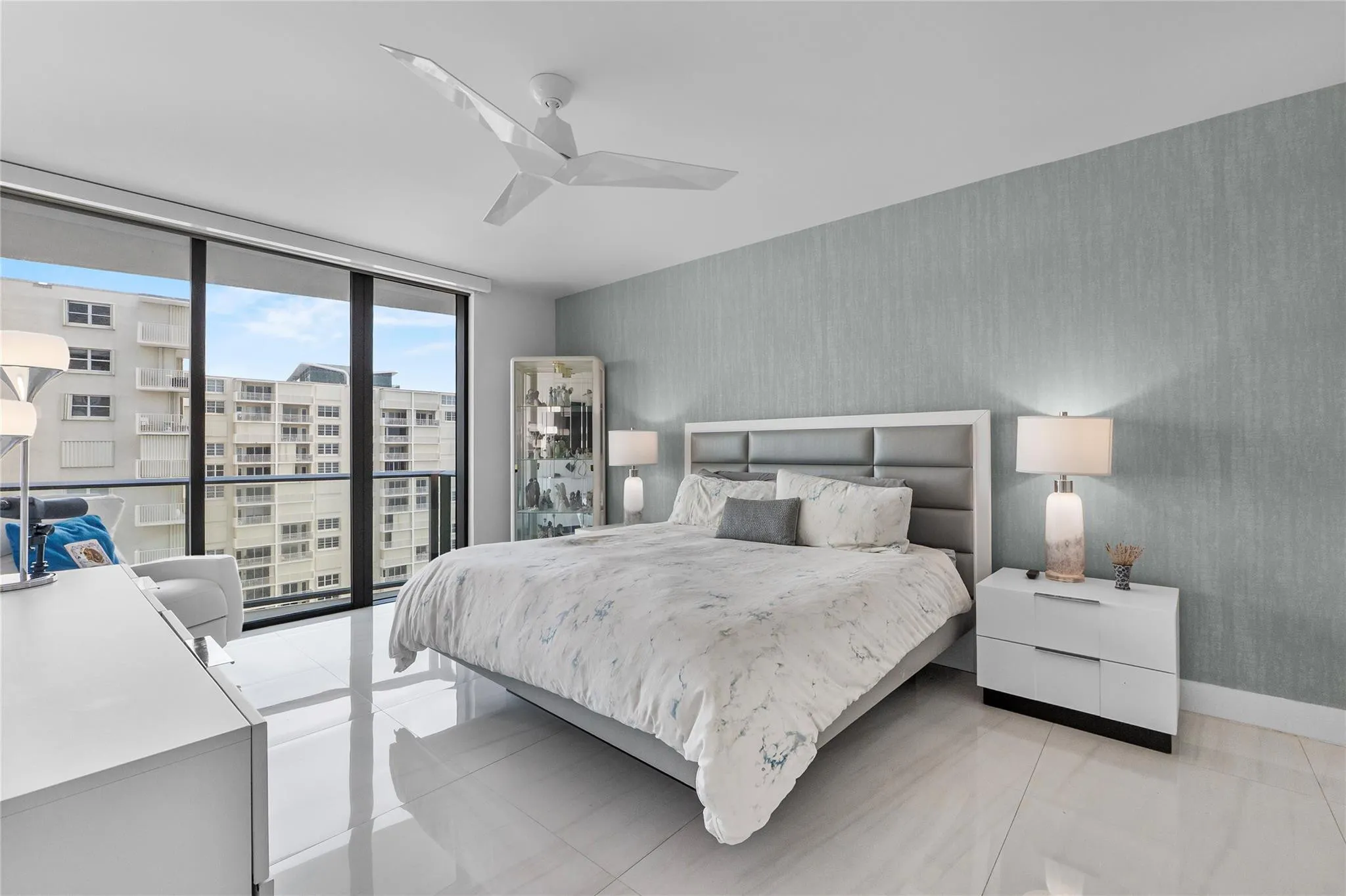 Primary Bedroom with Ocean & City Views