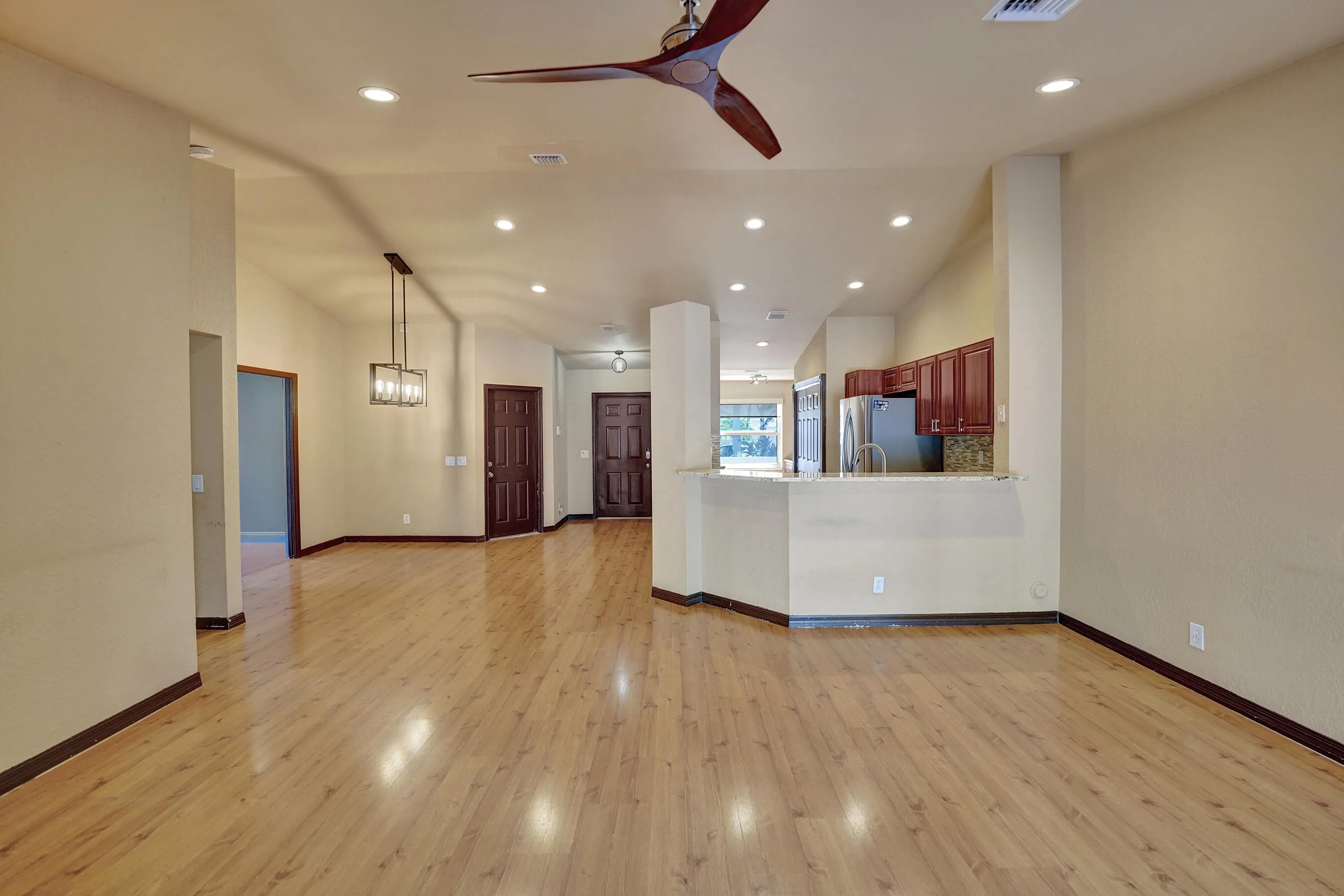 Open concept dining and living room