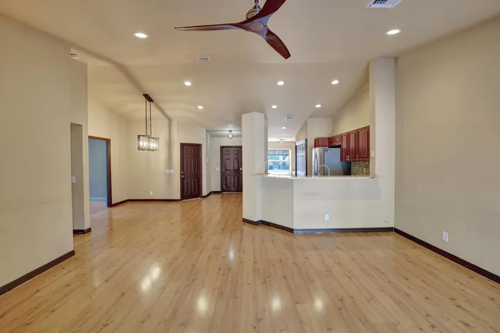Open concept dining and living room