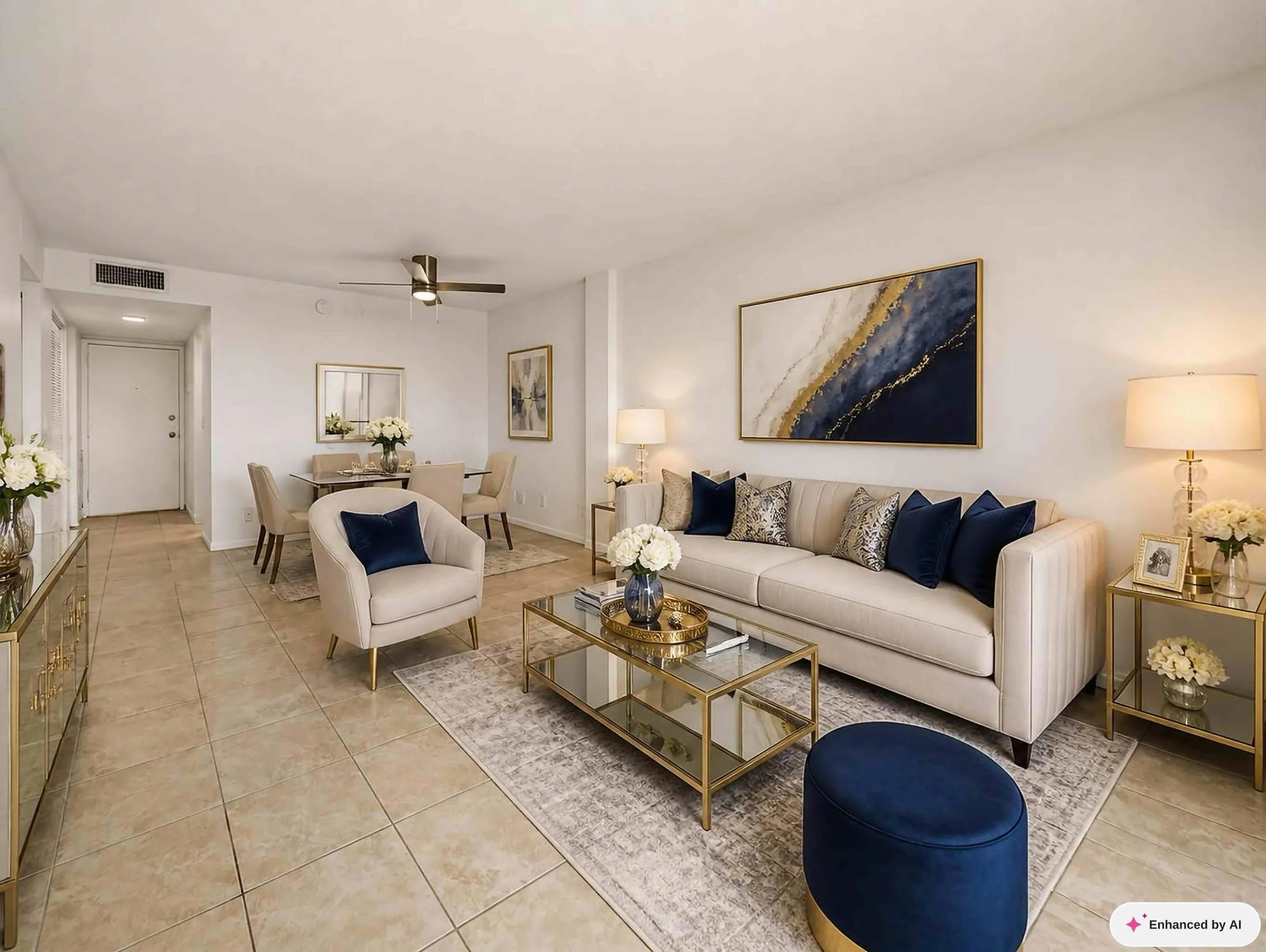 Living Room Virtually Staged