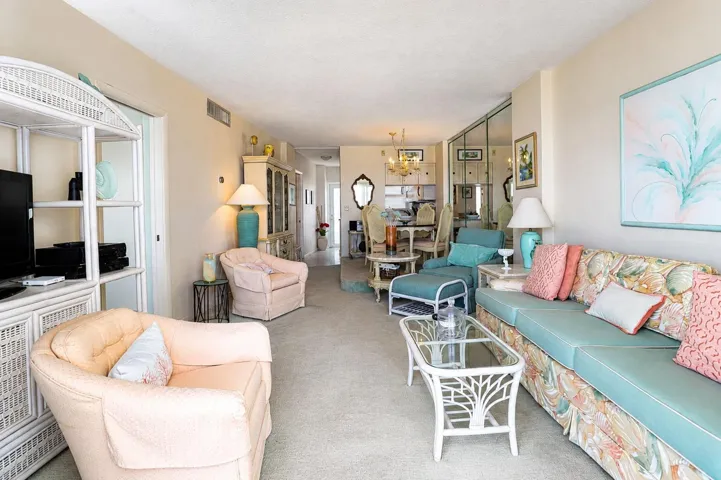 View from living room to dining room.