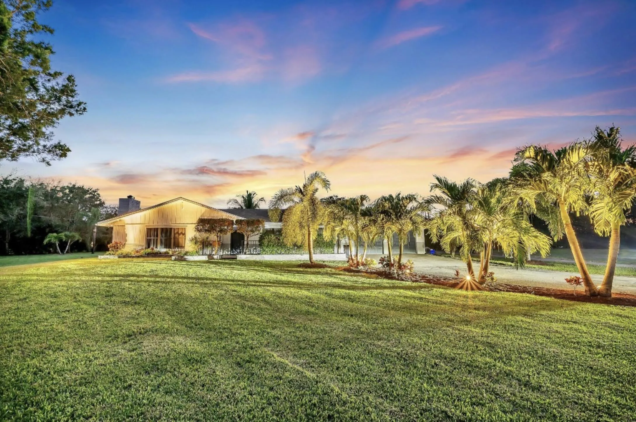 Twilight Front Yard