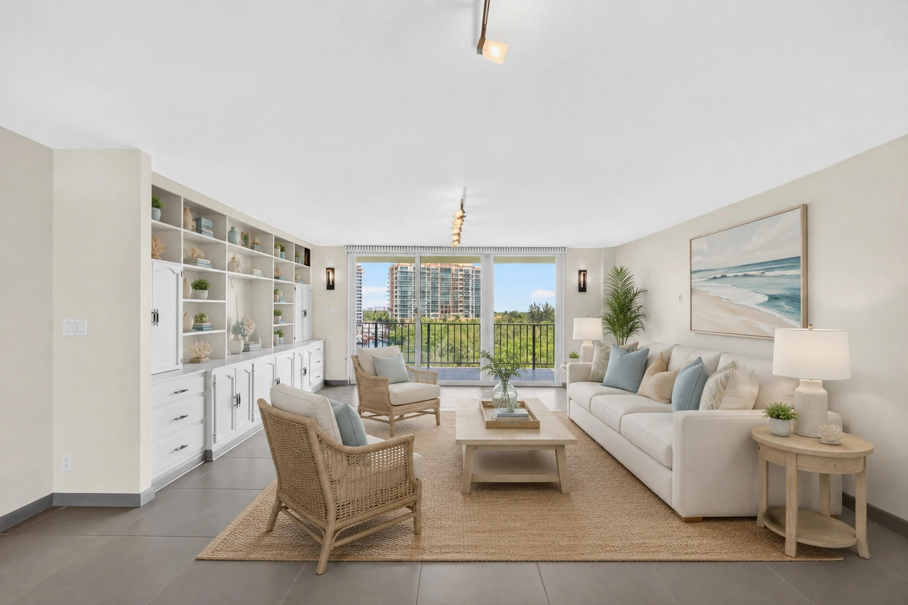 Virtually Staged living room