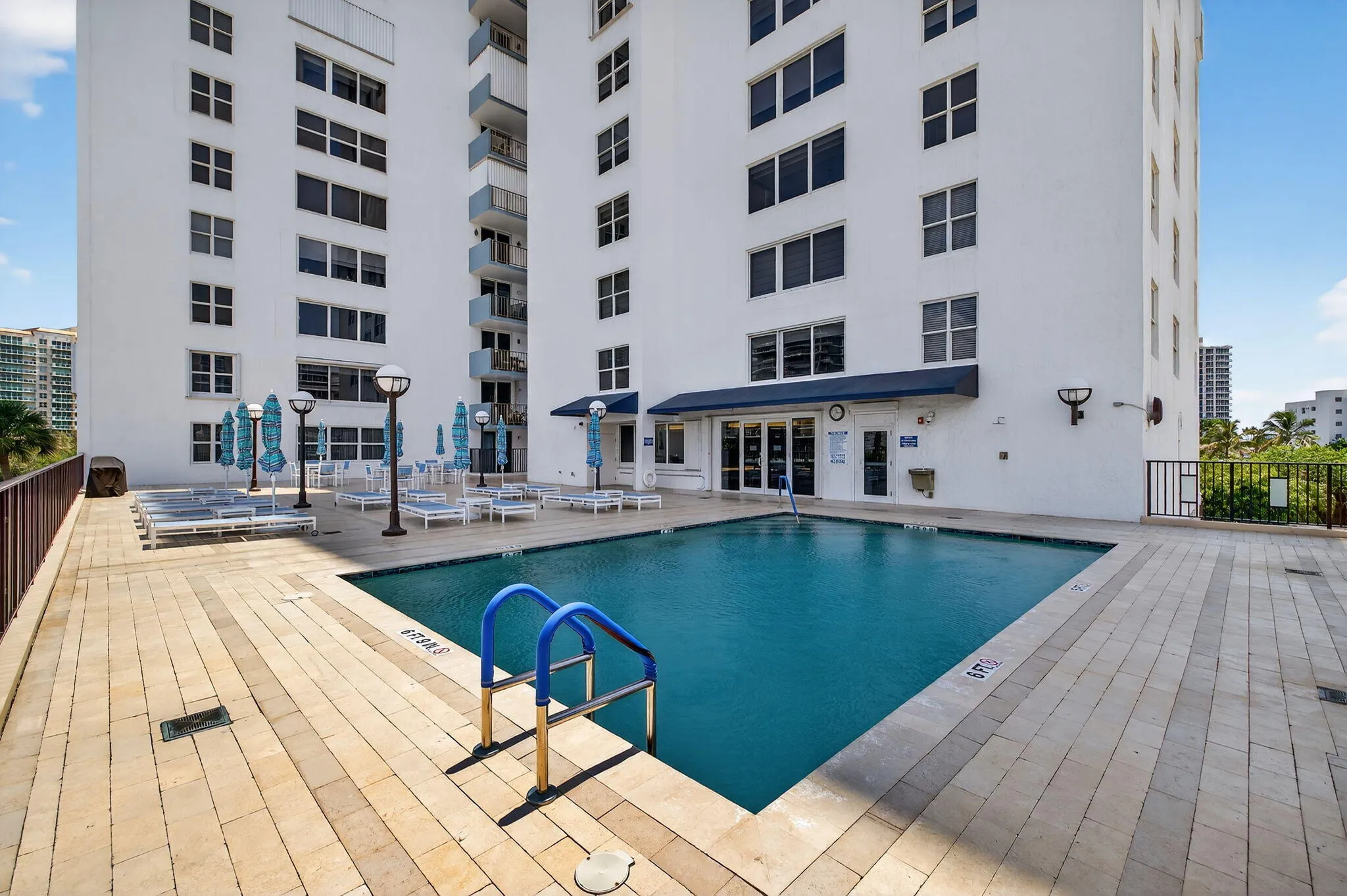 Newly renovated pool area