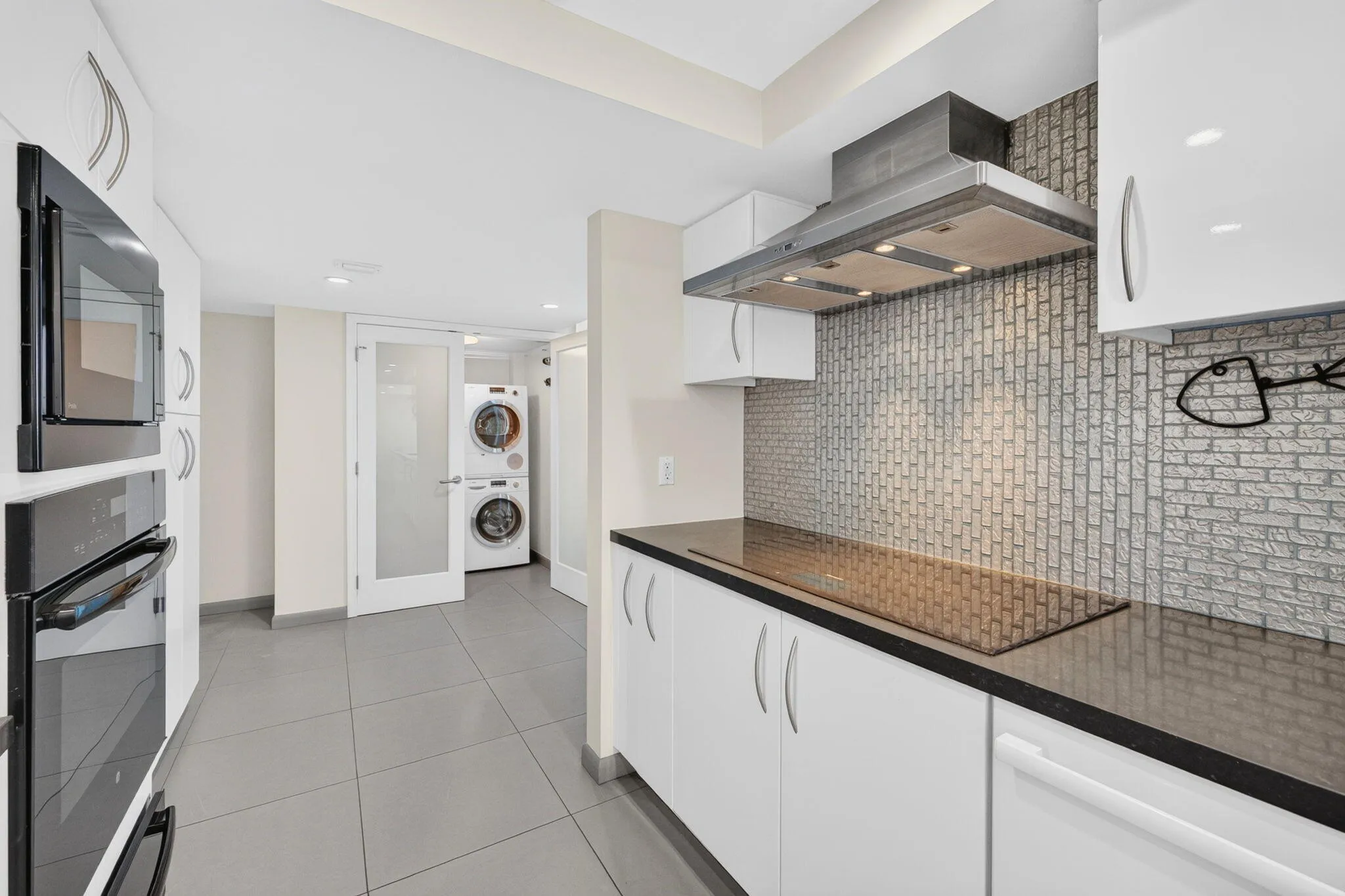 Induction stove with stainless hood