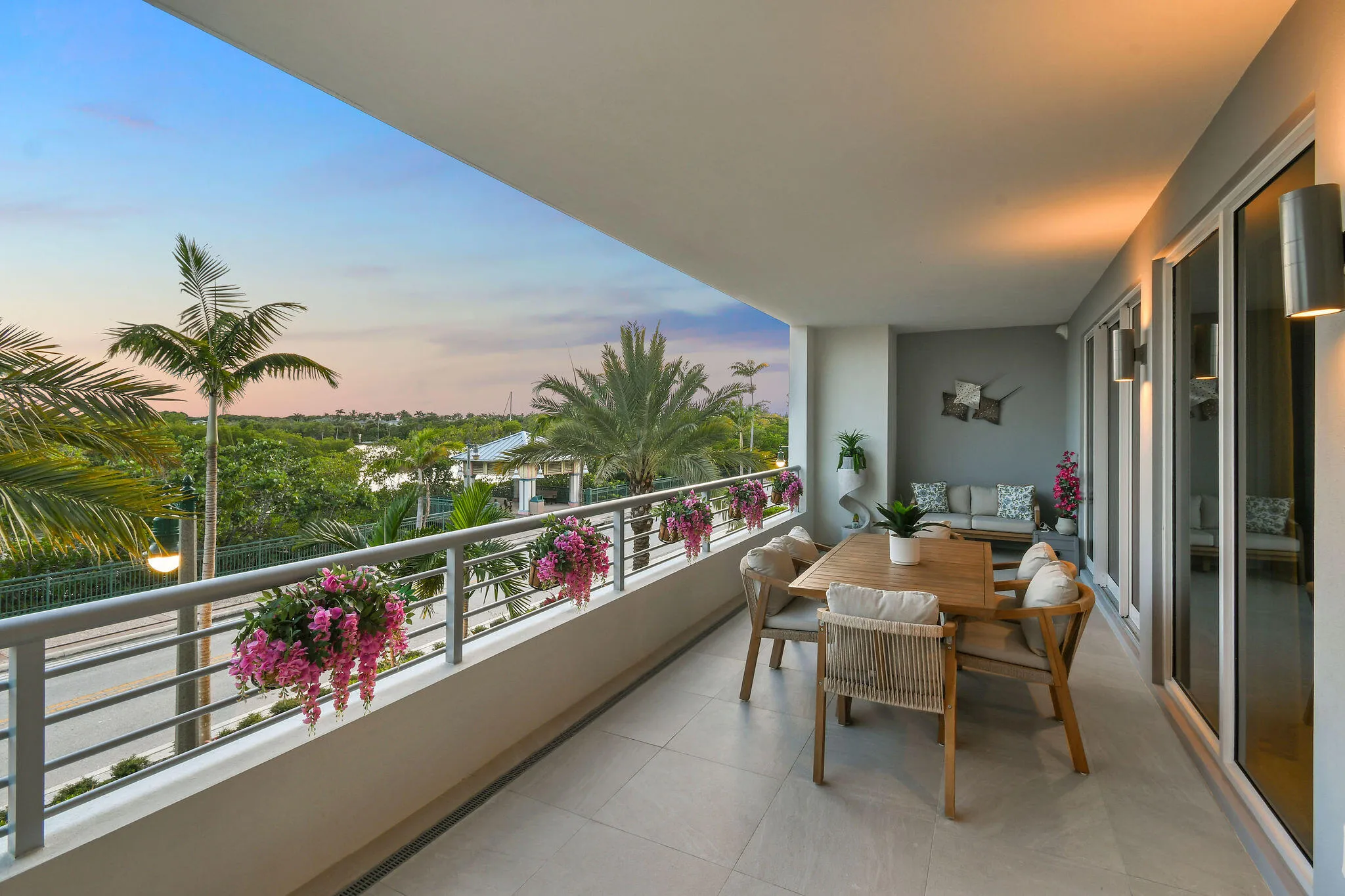 Expansive Front balcony of condo